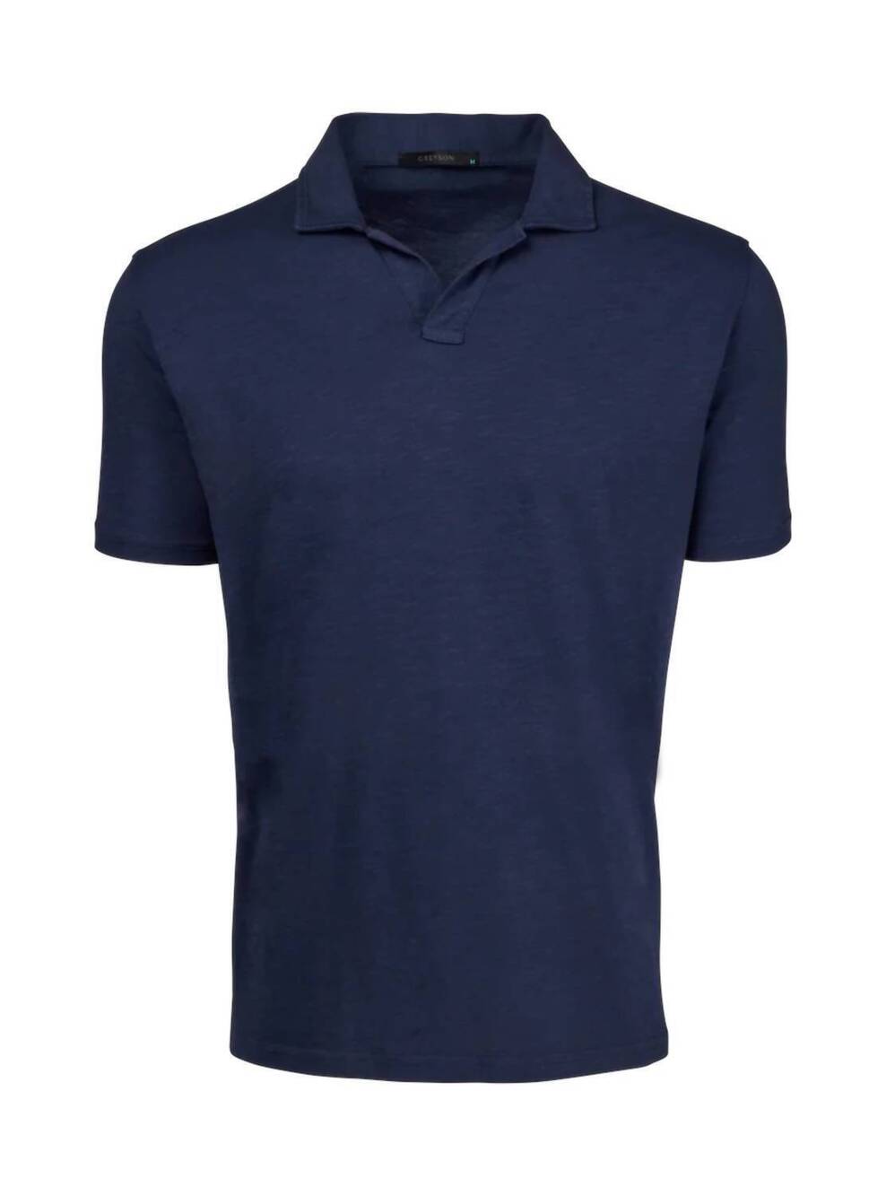 NEW GREYSON CLOTHIERS men's alpha slub johnny collar short sleeve polo in maltes
